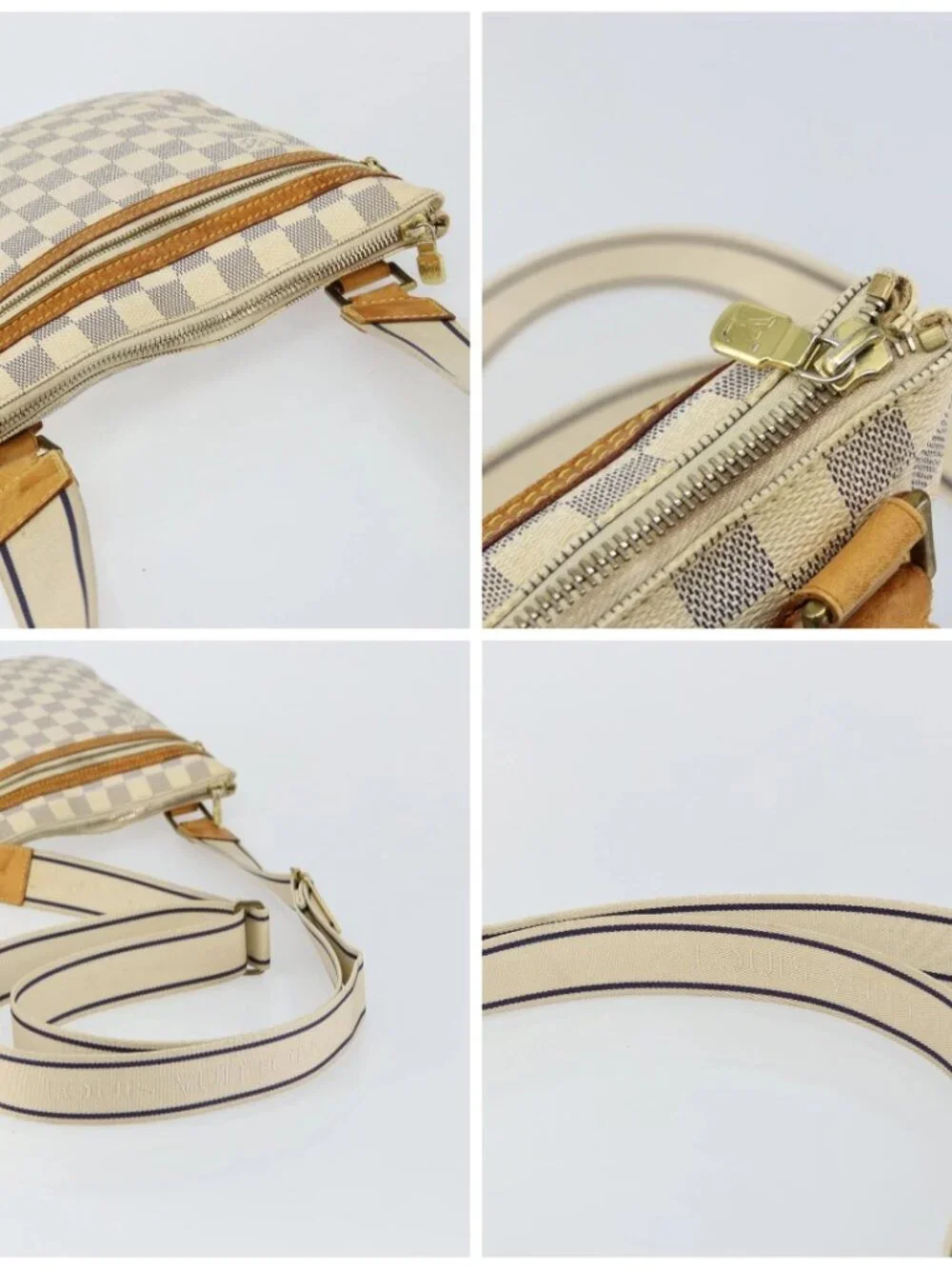 LOUIS VUITTON Damier Azur Pochette Bosphore Shoulder Bag N51112 LV Auth BA7009 - Picture 16 of 16